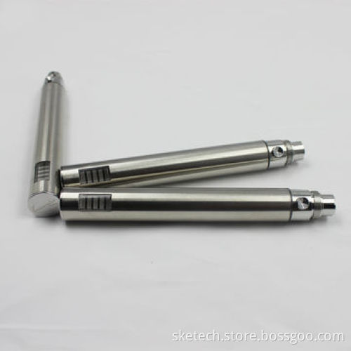 EGO-VV battery, Adjustable voltage 3.3-4.2V, 650/900/1100mAh capacity, LED display